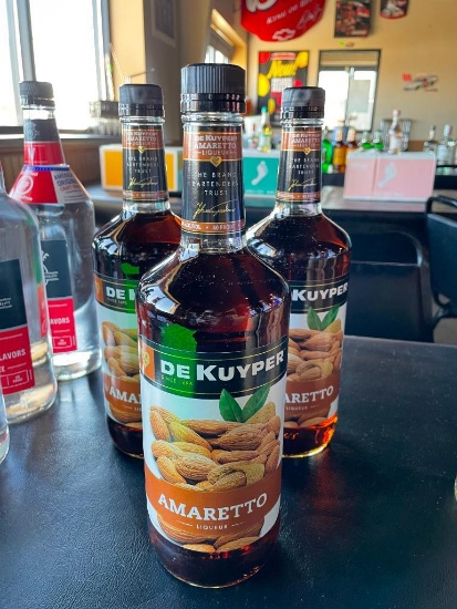 3 Sealed De Kuyper Amaretto 1 Liter Bottles Liqueur