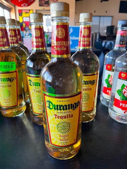 3 Sealed Durango Tequila 1 Liter Bottles, Product of Mexico