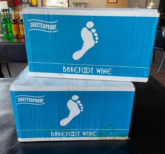 2 Cases of 24 (48 Bottles) Barefoot Chardonnay California Wine - Bottles are 187ml