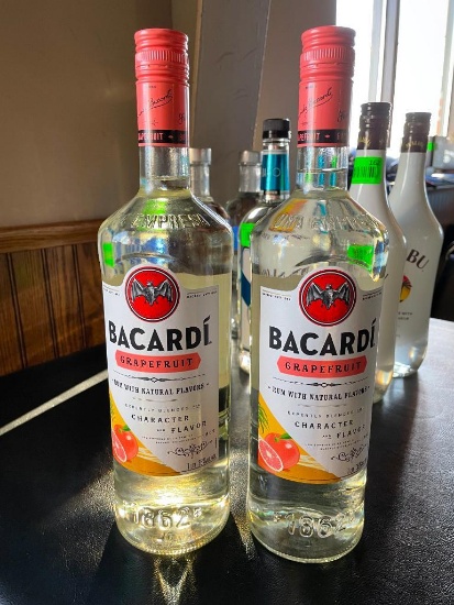 2 Sealed Bacardi Grapefruit Rum 1 Liter Bottles