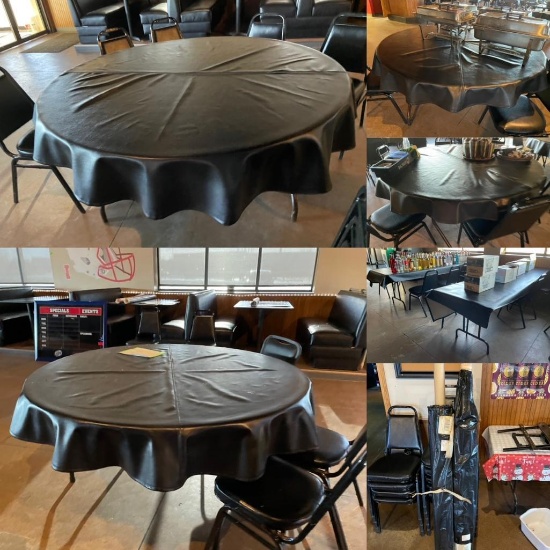 High Quality Vinyl Table Cloths, Round & Rectangle, 2 Partial Rolls of Vinyl Fabric