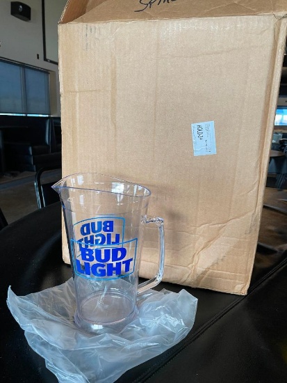 Case of 12 New Bud Light Beer Pitchers