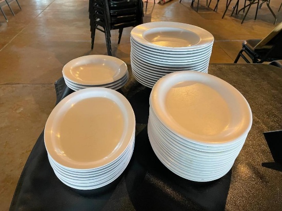 G.E.T. Melamine Dinnerware, 22 Pasta Bowls, 25 Oval Platters (2 Sizes), 4 Smaller Pasta Bowls