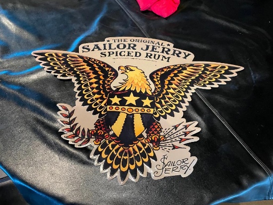 Sailor Jerry Tin Eagle Sign, 24in x 32in