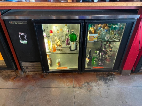 True TBB-2G - 59in Glass Door Back Bar Refrigerator
