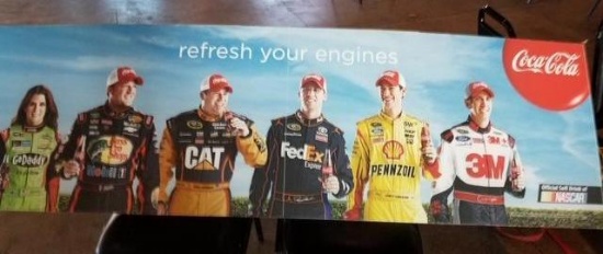 6ft 7in x 2ft - NASCAR Coca-Cola Foam Sign