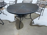 Mesh Metal Outdoor Round Patio Table - 44in