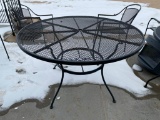 Mesh Metal Outdoor Round Patio Table - 48in
