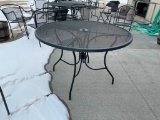 Mesh Metal Outdoor Round Patio Table - 44in