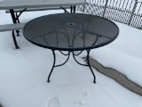 Mesh Metal Outdoor Round Patio Table - 44in