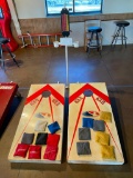Cornhole / Bags Game Set w/ Platforms, Bags and Score Stand / Drink Holder