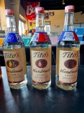 3 Sealed Tito's Handmade Vodka 1 Liter Bottles
