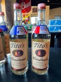 2 Sealed Tito's Handmade Vodka 1 Liter Bottles