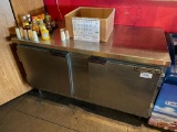 Non-Working Beverage-Air Stainless Steel Two Door Worktop Refrigerator