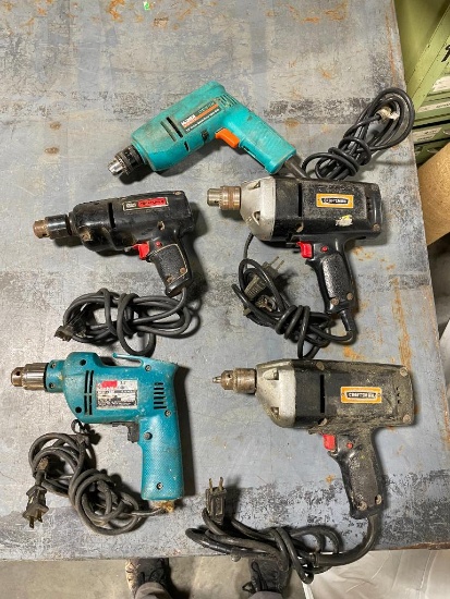 Five Electric Drills