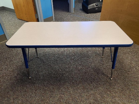 Laminate Top Classroom Table w/ Adjustable Height Legs