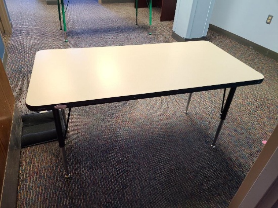 Laminate Top Classroom Table w/ Adjustable Height Legs