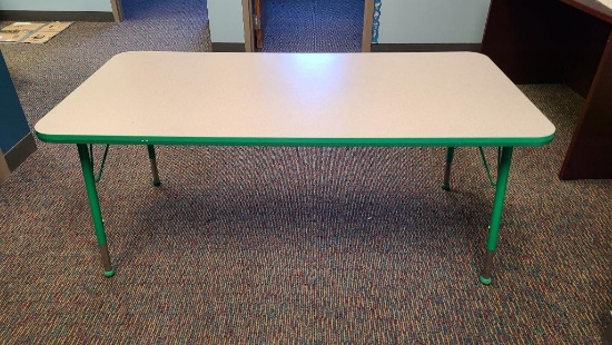 Laminate Top Classroom Table w/ Adjustable Height Legs