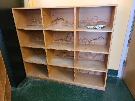 Wood Storage Cabinet w/ 12 Compartments