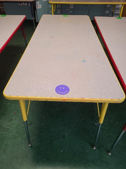 Laminate Top Classroom Table w/ Adjustable Height Legs
