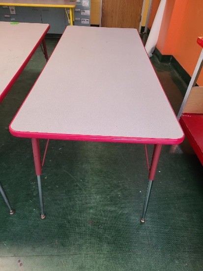 Laminate Top Classroom Table w/ Adjustable Height Legs