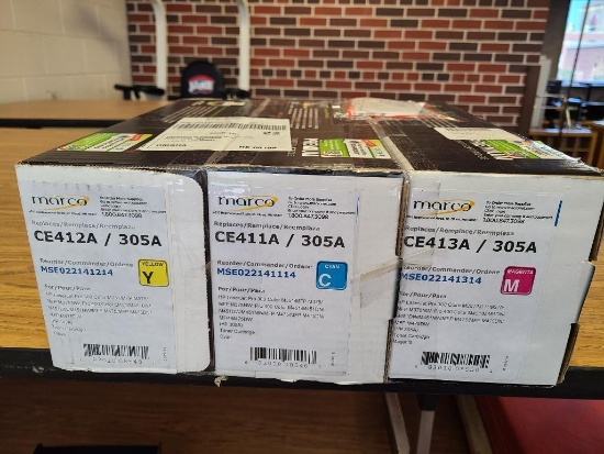 Marco Toner Cartridges, Yellow, Cyan, Magenta for HP Laser Jet Pro, See Pics for Models