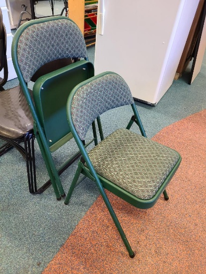 Two Folding Chairs w/ Padded Back and Seat
