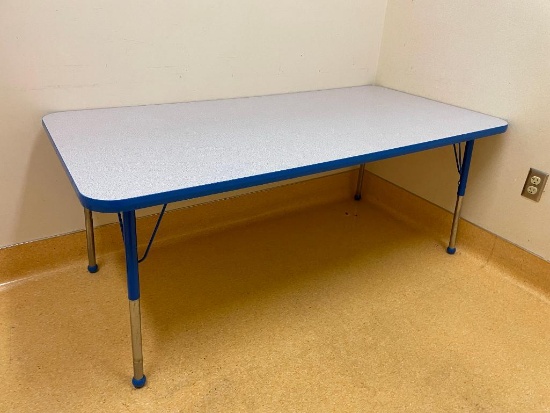 Laminate Top Classroom Table w/ Adjustable Height Legs