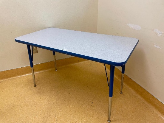 Laminate Top Classroom Table w/ Adjustable Height Legs