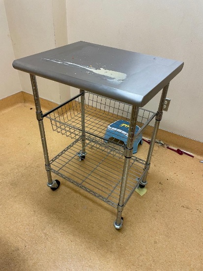 Stainless Steel Top Work Table w/ Lower Shelves