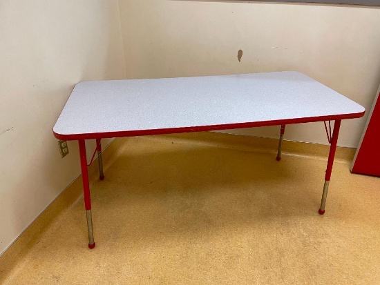 Laminate Top Classroom Table w/ Adjustable Height Legs