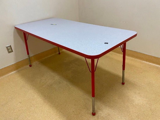 Laminate Top Classroom Table w/ Adjustable Height Legs