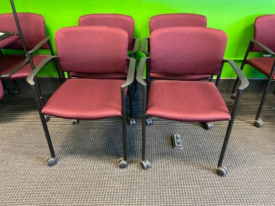 Kimball Office Mobile Lobby or Task Chairs, Matched Set of 4, Sold 4x$