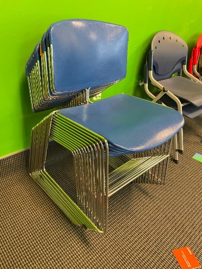 Lot of 12 Matching HD Stack Chairs, Sold 12x$