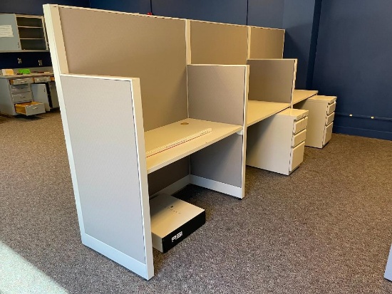 3 Station Office Cubicle System