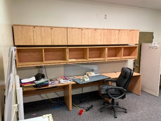 Matching Cabinets, Desks, Shelves - HD Commercial Grade, Buyer to Remove 1027