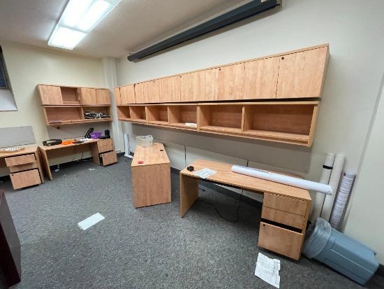 Matching Cabinets, Desks, Shelves - HD Commercial Grade, Buyer to Remove