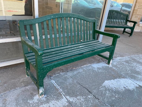 Wooden Park Bench