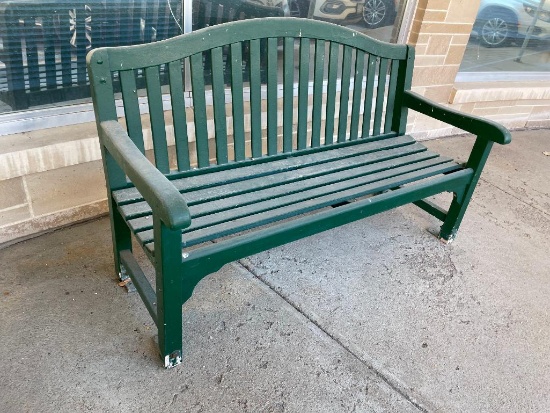 Wooden Park Bench