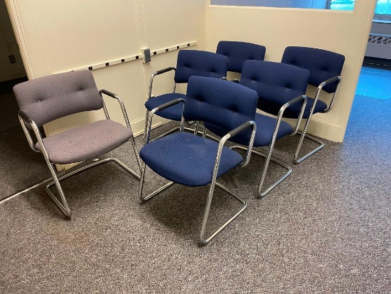 Six Lobby Chairs, 5 Match, All for One Price - 2021