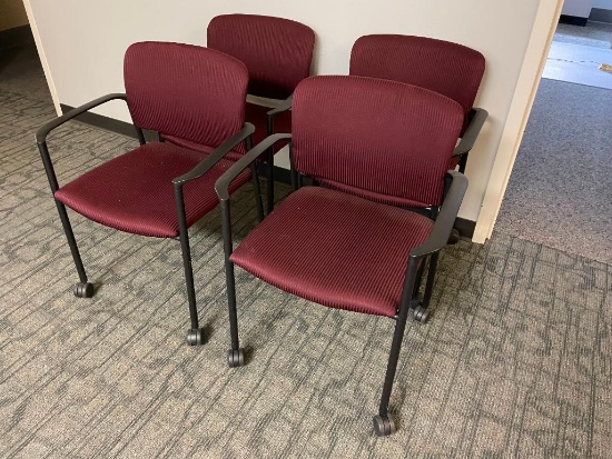Kimball Office Mobile Lobby or Task Chairs, Matched Set of 4, Sold 4x$ - 2075