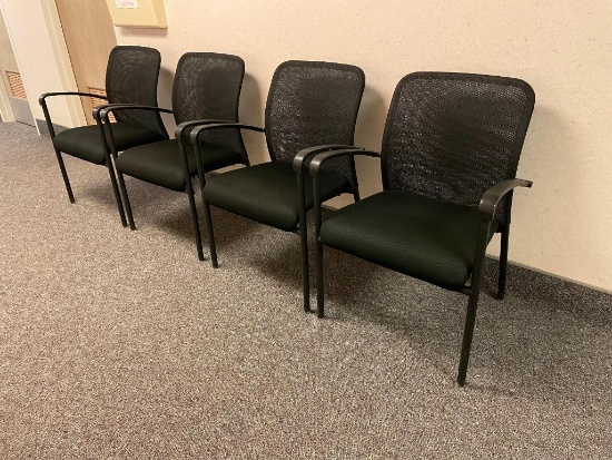 Lot of 4 Modern Black Lobby Chairs, Sold 4x$, 4 x's High Bid - 2015
