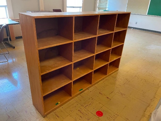 Custom Built Classroom Storage Cabinet, Wood