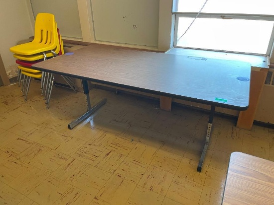 Laminate Top Classroom Table w/ Adjustable Height Legs
