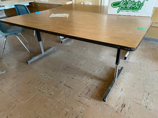 Laminate Top Classroom Table w/ Adjustable Height Legs