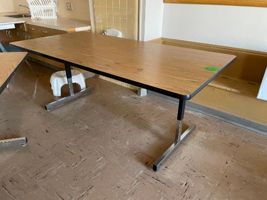 Laminate Top Classroom Table w/ Adjustable Height Legs