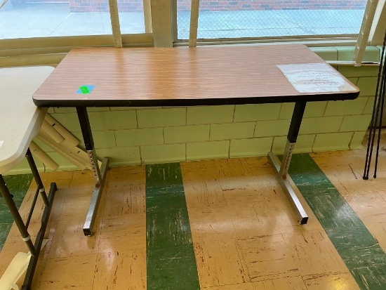 Laminate Top Classroom Table w/ Adjustable Height Legs