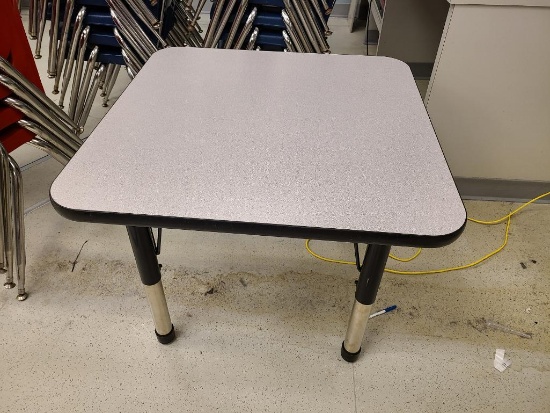 Laminate Top Classroom Table w/ Adjustable Height Legs