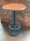 Pub Table, Granite-Like Top, Pedestal Base w/ Foot Rest, 30in W, 43in H