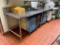 Stainless Steel Prep Table, NSF, Stationary w/ Back Splash, 114in x 36in x 36in